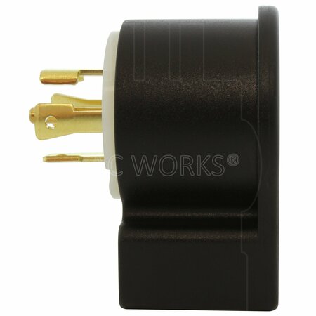 Ac Works NEMA L22-30P 30A 3-Phase Y 277/480V Elbow 5-Prong Locking Male Plug with UL, C-UL Approval ASEL2230P